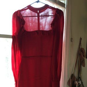 Reformation red bellflower dress